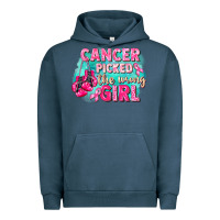 Pigment Midnight Navy Cancer picked the wrong girl Breast Cancer Urban Hoodie - FaDigitalArtStudio