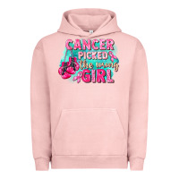 Cancer Picked The Wrong Girl Breast Cancer Urban Hoodie | Teevron