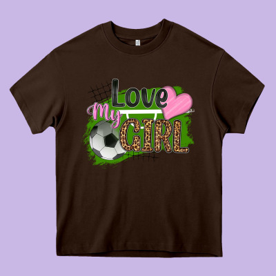 Love My Girl Soccer Heavy Core Tee Designed By Hra Design Shop