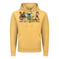 Peace Love Appaloosa Horse Vintage Hoodie | Teevron
