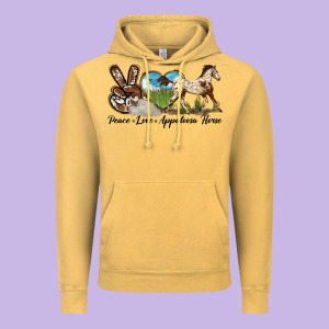 Peace Love Appaloosa Horse Vintage Hoodie Designed By Lillyallendesigns