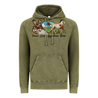 Vintage Olive peace love appaloosa horse Vintage Hoodie - LillyAllenDesigns