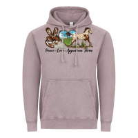 Vintage Zinc peace love appaloosa horse Vintage Hoodie - LillyAllenDesigns