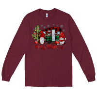 Burgundy merry christmas gnome caravan Long Sleeve Tee - JahusDesignShop