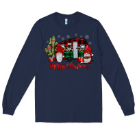 Navy merry christmas gnome caravan Long Sleeve Tee - JahusDesignShop