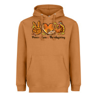 Meerkat Peace Love Thanksgiving Heavyweight Hoodie - texasbilliewilder