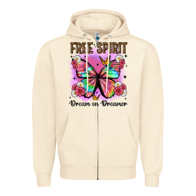 Free Spirit Dream On Dreamer Zipper Hoodie by Artiststas | Teevron