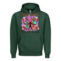 Sports Green free spirit dream on dreamer Zipper Hoodie - Artiststas