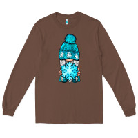 Chestnut winter gnome with snowflake Long Sleeve Tee - NancyCooperArtShop