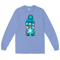 Colony Blue winter gnome with snowflake Long Sleeve Tee - NancyCooperArtShop