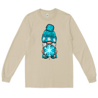 Mushroom winter gnome with snowflake Long Sleeve Tee - NancyCooperArtShop