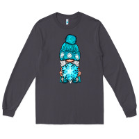 Smoke winter gnome with snowflake Long Sleeve Tee - NancyCooperArtShop