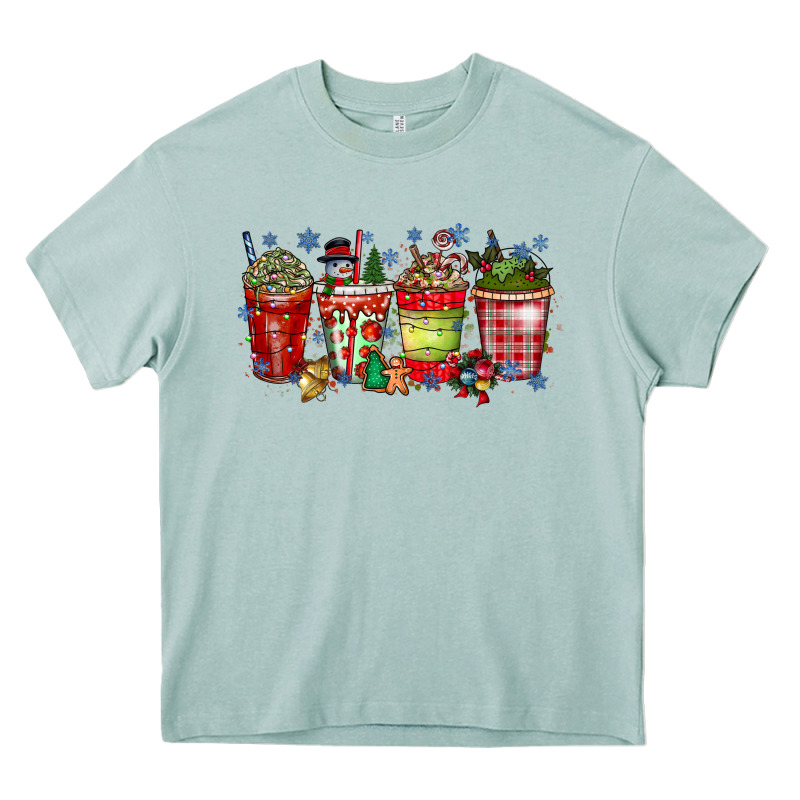 Christmas Drink Heavy Core Tee by CowhideDigitalArt | Teevron