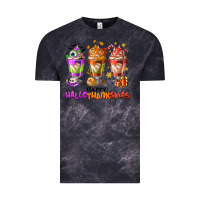 Cloud Black Happy Hallothanksmas coffee cups Vintage Tee - NancyCooperArtShop