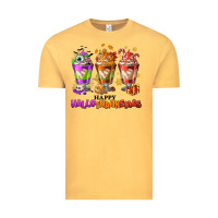 Vintage Mustard Happy Hallothanksmas coffee cups Vintage Tee - NancyCooperArtShop