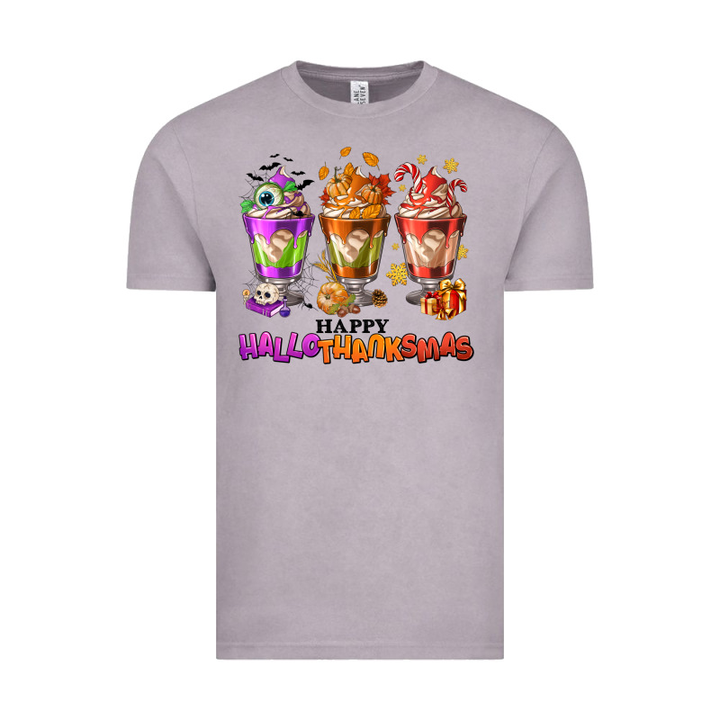 Happy Hallothanksmas Coffee Cups Vintage Tee by NancyCooperArtShop | Teevron