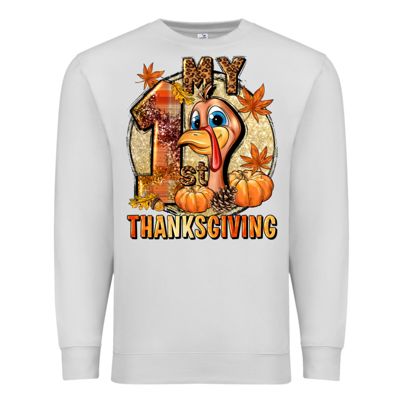 My 1st Thanksgiving Premium Sweatshirt by NancyCooperArtShop | Teevron