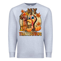 Heather Grey My 1st Thanksgiving Premium Sweatshirt - NancyCooperArtShop