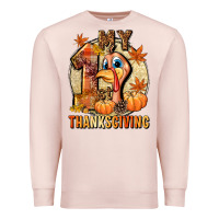 Pale Pink My 1st Thanksgiving Premium Sweatshirt - NancyCooperArtShop