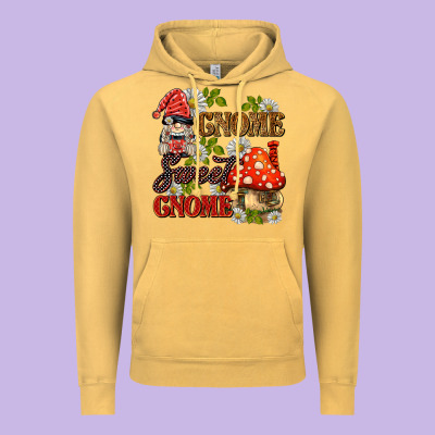 Gnome Sweet Gnome Vintage Hoodie Designed By Barkaloodesign