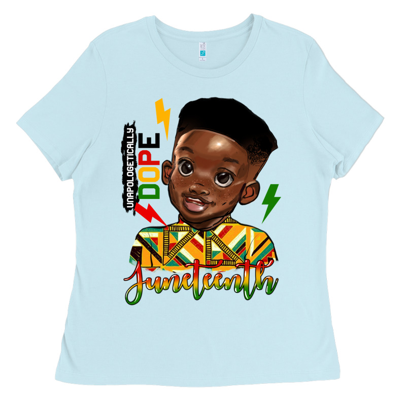 Juneteenth Black Boy Ladies Tee by HRA Design Shop | Teevron