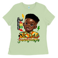 Matcha juneteenth black boy Ladies Tee - HRA Design Shop