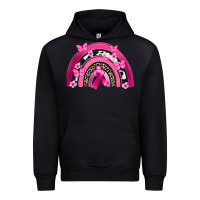 Black Breast Cancer rainbow Urban Hoodie - FaDigitalArtStudio