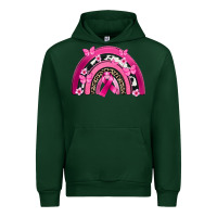 Forest Green Breast Cancer rainbow Urban Hoodie - FaDigitalArtStudio