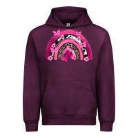 Mauve Wine Breast Cancer rainbow Urban Hoodie - FaDigitalArtStudio