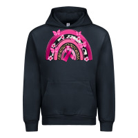 Navy Breast Cancer rainbow Urban Hoodie - FaDigitalArtStudio