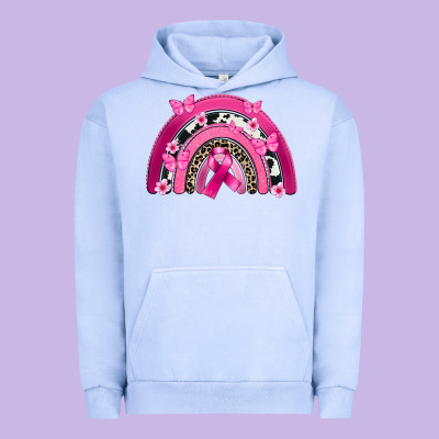 Breast Cancer Rainbow Urban Hoodie Designed By Fadigitalartstudio