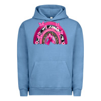 Pigment Pebble Blue Breast Cancer rainbow Urban Hoodie - FaDigitalArtStudio