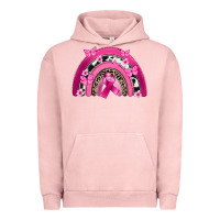 Pigment Salmon Breast Cancer rainbow Urban Hoodie - FaDigitalArtStudio