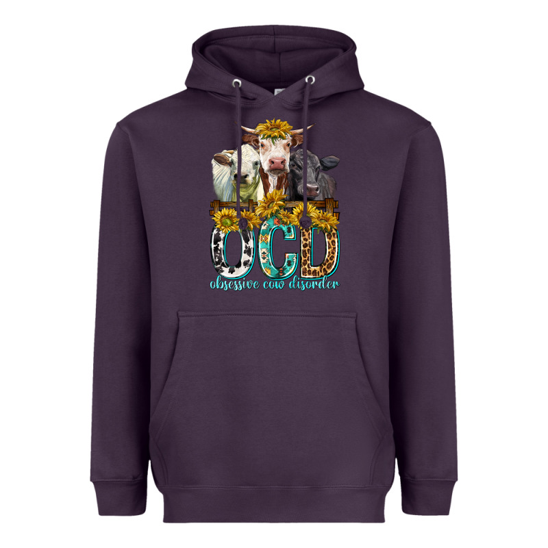 Obsessive Cow Disorder With Cows Heavyweight Hoodie by texasbilliewilder | Teevron