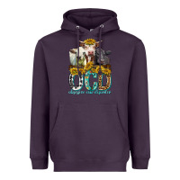 Plum Obsessive Cow Disorder with Cows Heavyweight Hoodie - texasbilliewilder