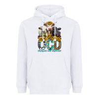 White Obsessive Cow Disorder with Cows Heavyweight Hoodie - texasbilliewilder