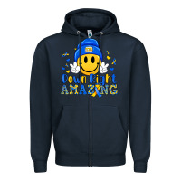 Navy down right amazing Zipper Hoodie - Artiststas