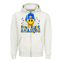 Oatmeal Heather down right amazing Zipper Hoodie - Artiststas