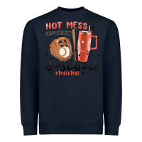 Navy hot mess always stressed baseball mama stanley cup Heavyweight Sweatshirt - MaliasSmallBusiness