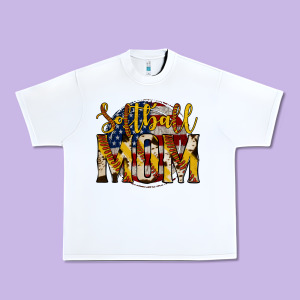 Softball Mom Urban Heavy Tee Designed By Jasminsmagicworld
