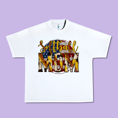 Softball Mom Urban Heavy Tee Designed By Jasminsmagicworld