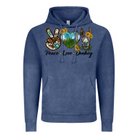 Vintage Denim Peace Love Donkey Head Vintage Hoodie - LillyAllenDesigns