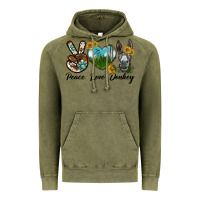 Vintage Olive Peace Love Donkey Head Vintage Hoodie - LillyAllenDesigns