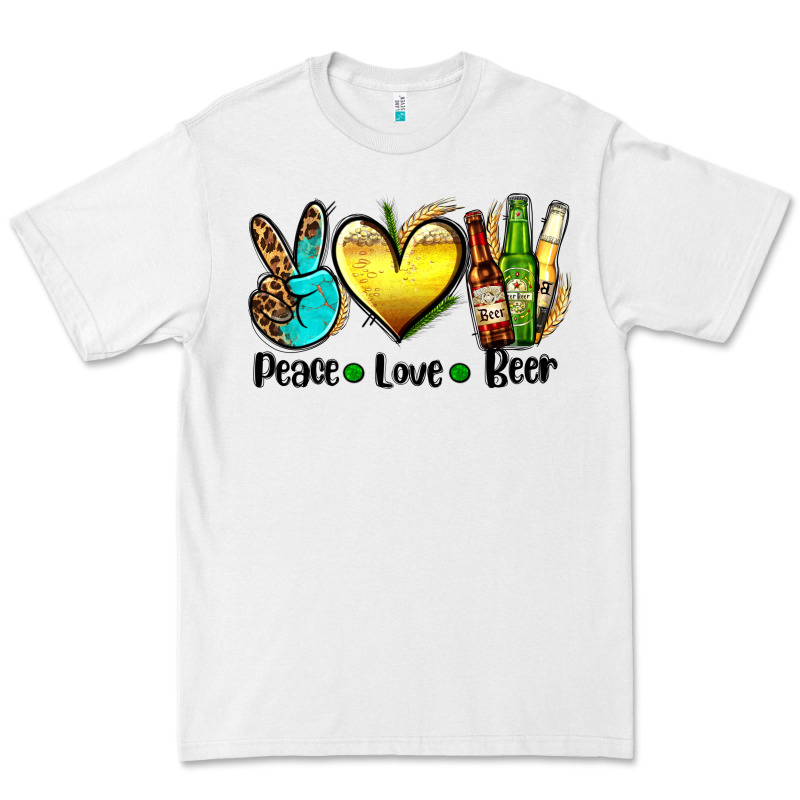 Peace Love Beer Premium Tee by AdoDesignShop | Teevron
