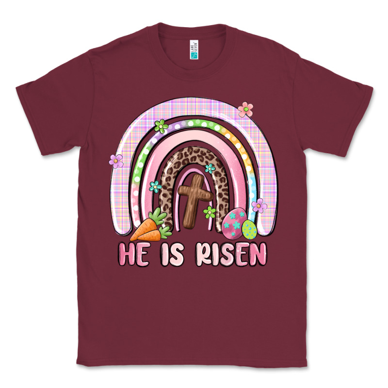 He Is Risen Easter Rainbow Classic Tee by MaliasSmallBusiness | Teevron