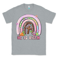 Heather Grey he is risen easter rainbow Classic Tee - MaliasSmallBusiness