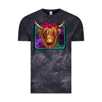 Cloud Black halloween highland cow Vintage Tee - Jasminsmagicworld