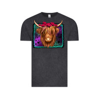 Vintage Black halloween highland cow Vintage Tee - Jasminsmagicworld