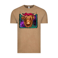 Vintage Coffee halloween highland cow Vintage Tee - Jasminsmagicworld