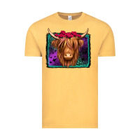 Vintage Mustard halloween highland cow Vintage Tee - Jasminsmagicworld
